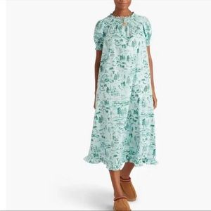 NWT Hill House Caroline Nap Dress In Ski Chalet Green XS
